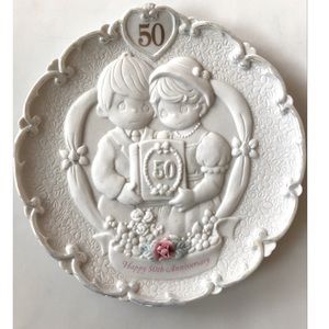 Precious Moments Happy 50th Anniversary Plate